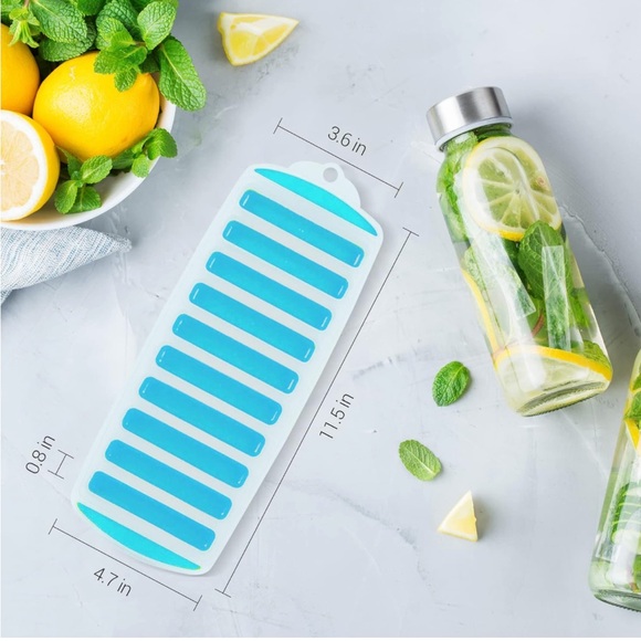 *NIP* 3 Pack Ice Stick/Cube Tray, Thin & Long for Sports/Water Bottles Silicone - Picture 2 of 12